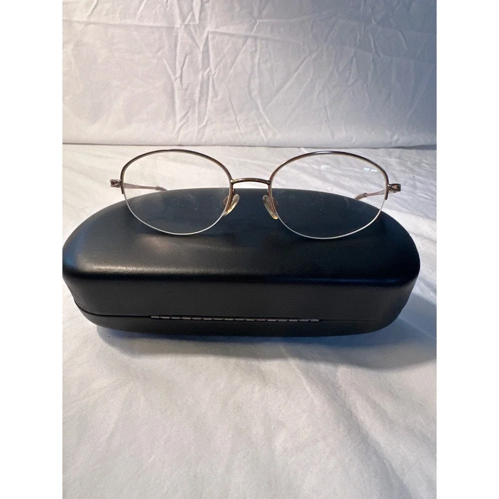Celine Dion Eyes CD3029 Rose Gold Semi Rimless Oval Eyeglasses 50-17-130 C01